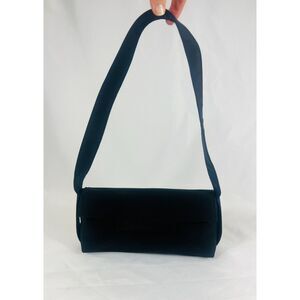 Vintage Walter Steiger Black Cloth Shoulder Bag Italy